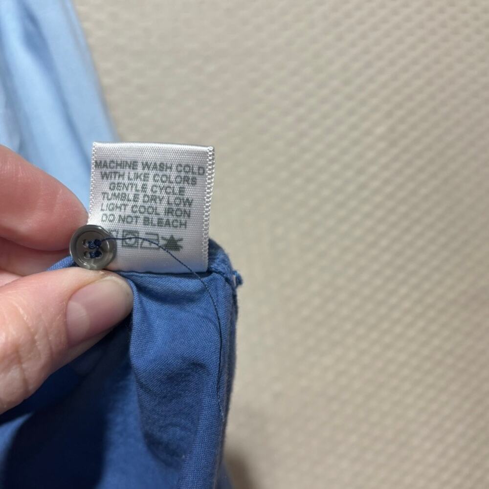 Xirena Beau Ombre Dip Dye Button Down Shirt XS Blue Grey Cotton Coastal - Picture 7 of 10